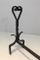 Vintage Twisted Wrought Iron Andirons, Set of 2, Image 13