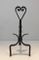 Vintage Twisted Wrought Iron Andirons, Set of 2, Image 7