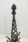 Vintage Twisted Wrought Iron Andirons with Finials, Set of 2 8