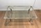 Vintage Chrome Coffee Table with Glass Shelves, 1970s 3