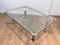 Vintage Chrome Coffee Table with Glass Shelves, 1970s, Image 2