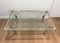 Vintage Chrome Coffee Table with Glass Shelves, 1970s 17