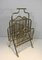 Vintage French Neoclassical Brass Magazine Rack from Maison Jansen, 1940s 1