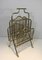 Vintage French Neoclassical Brass Magazine Rack from Maison Jansen, 1940s, Image 1