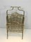 Vintage French Neoclassical Brass Magazine Rack from Maison Jansen, 1940s 2