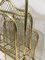 Vintage French Neoclassical Brass Magazine Rack from Maison Jansen, 1940s 10