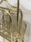 Vintage French Neoclassical Brass Magazine Rack from Maison Jansen, 1940s, Image 10