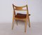 Silla modeloo CH29 con caballete de Hans J. Wegner para Carl Hansen & Søn, años 70, Imagen 3