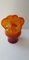 Orangefarbene Modell Koziolek Vase in Blumenform von Czeslaw Zuber für Huta Barbara, 1970er 2