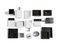 Black Marquina Marble Bathroom Set from FiammettaV Home Collection, Set of 5 15