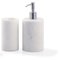 White Carrara Marble Rounded Bathroom Set from FiammettaV Home Collection, Set of 2 4