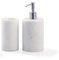 White Carrara Marble Rounded Bathroom Set from FiammettaV Home Collection, Set of 2, Image 4