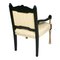 Set of Antique Italian Lacquered and Gilt Velvet Armchairs, Image 4