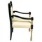 Set of Antique Italian Lacquered and Gilt Velvet Armchairs, Image 2