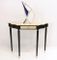 Mid-Century Ebonized Wood and Pink Marble Console Table 2