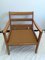 Fauteuil Mid-Century en Teck et Laine, Danemark 7