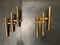 Brass Tube Sconces by Gaetano Sciolari, 1970s, Set of 2 3