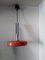 Vintage Chrome and Orange Metal Ceiling Lamp from Staff 1
