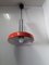 Vintage Chrome and Orange Metal Ceiling Lamp from Staff 3