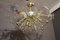 Lámpara de araña medio Sputnik con mariposas de cristal de Murano, años 80, Imagen 4
