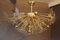 Lámpara de araña medio Sputnik con mariposas de cristal de Murano, años 80, Imagen 11