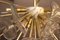 Lámpara de araña medio Sputnik con mariposas de cristal de Murano, años 80, Imagen 3