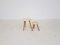 Vintage Sheepskin & Leather Stools, Set of 2 3