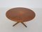 Large Round Coffee Table with Wooden Inlay by N. O. Møller, 1960s 4