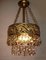 Antique Style Gilded Crystal Cascading Chandelier, 1920s 9