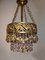 Antique Style Gilded Crystal Cascading Chandelier, 1920s, Image 1