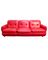 Lombardia Red Leather Sofa by Risto Halme for IKEA, 1970s 1