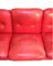 Lombardia Red Leather Sofa by Risto Halme for IKEA, 1970s 4