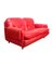 Lombardia Red Leather Sofa by Risto Halme for IKEA, 1970s 2