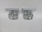 Cubist Chrome & Glass Ceiling or Wall Sconces from Peill & Putzler, 1960s, Set of 2 2
