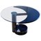 Tavolo da pranzo rotondo ovale con ripiano in vetro e nero di Mario Mazzer per Zanette, Immagine 1