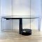 Mesa de comedor redonda y ovalada con tablero negro y vidrio de Mario Mazzer para Zanette, Imagen 10