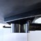 Mesa de comedor redonda y ovalada con tablero negro y vidrio de Mario Mazzer para Zanette, Imagen 9