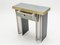 Small Chrome & Brass Console Table, 1970s 3