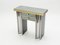 Small Chrome & Brass Console Table, 1970s 1