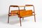 Stitched Leather Table or Magazine Rack by Jacques Adnet, 1950s 5