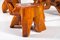 Vintage German Tree Trunk Table and 3 Stools, 1970s 4