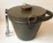 Vintage Finnish Leather Ice Bucket with Tong, 1960s, Image 3