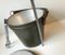 Vintage Finnish Leather Ice Bucket with Tong, 1960s 11
