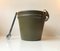 Vintage Finnish Leather Ice Bucket with Tong, 1960s 9