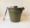 Vintage Finnish Leather Ice Bucket with Tong, 1960s, Image 1