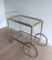 Neo-Classical Brass Drinks Trolley with Removable Trays, 1940s 3