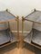 Mesas auxiliares de latón con espejos eglomisé de Maison Bagués, años 40, Imagen 5
