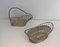 Portabottiglie e cesto placcati in argento, anni '60, set di 2, Immagine 6