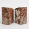 Art Deco Red Marble Bookends, 1930s, Set of 2 3