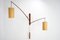 Teak & Straw Wall Light by Rupprecht Skrip for Skrip Leuchten, 1950s 1